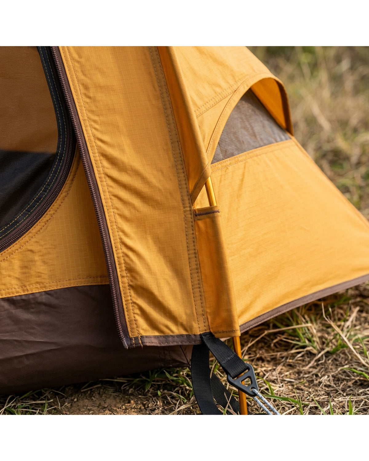 Lnbxk One Person Tunnel Tent Ochre - Detail view