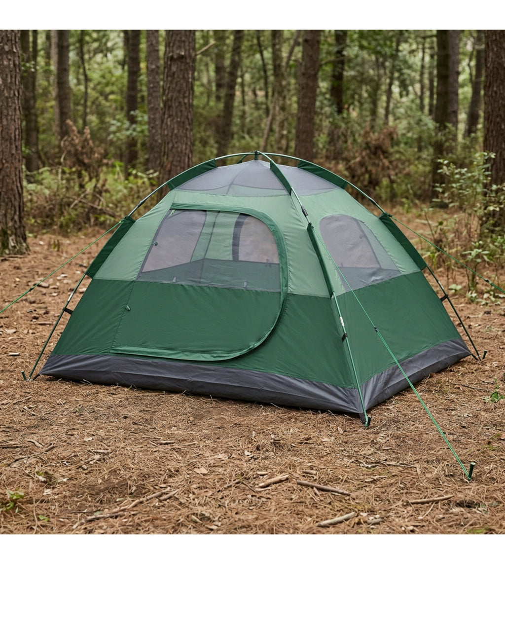Lnbxk Two Person Dome Tent Forest Green - Lifestyle view